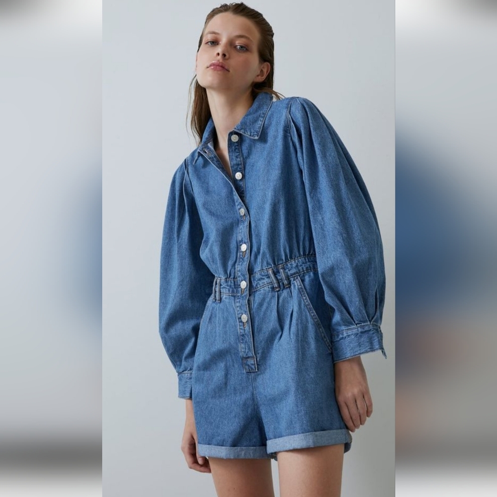 Zara Denim Romper